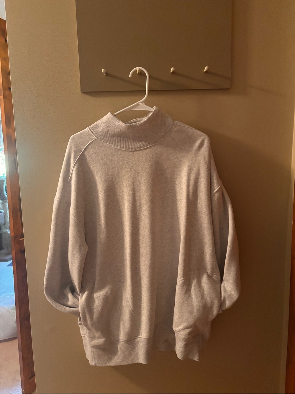 AERIE Oversized Mochneck Sweatshirt (Heather grey) M